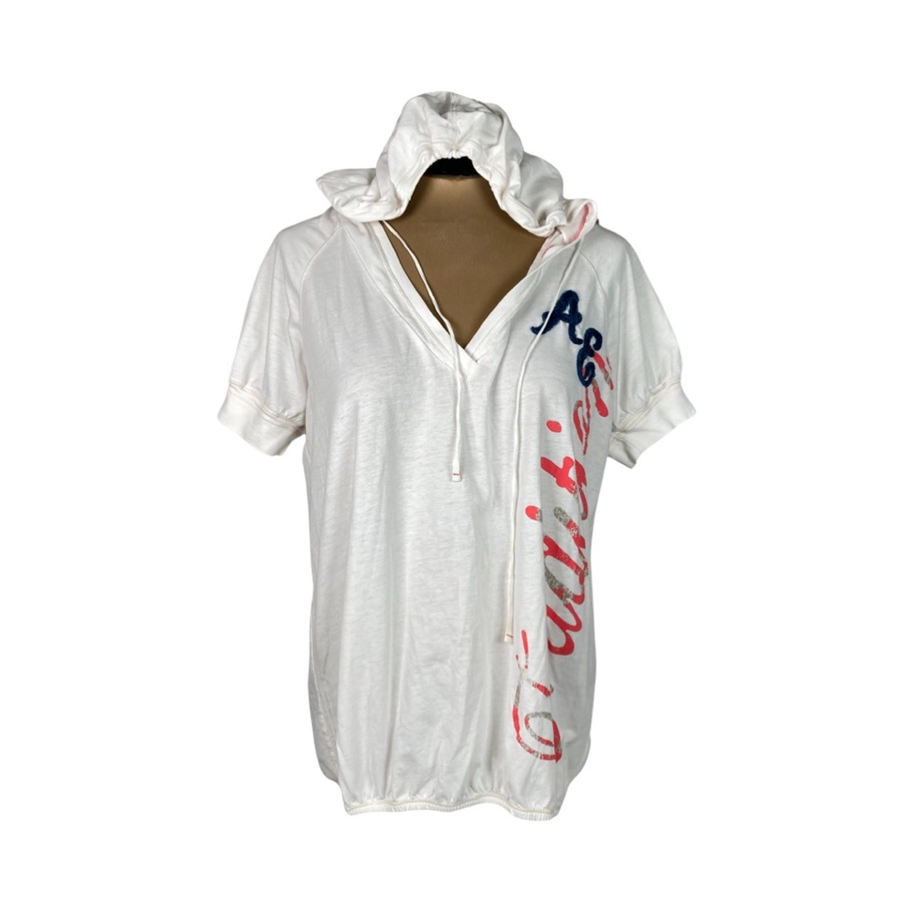 American Eagle AEO Womens Short Sleeve Hooded Tee With Elastic Waist Size XL